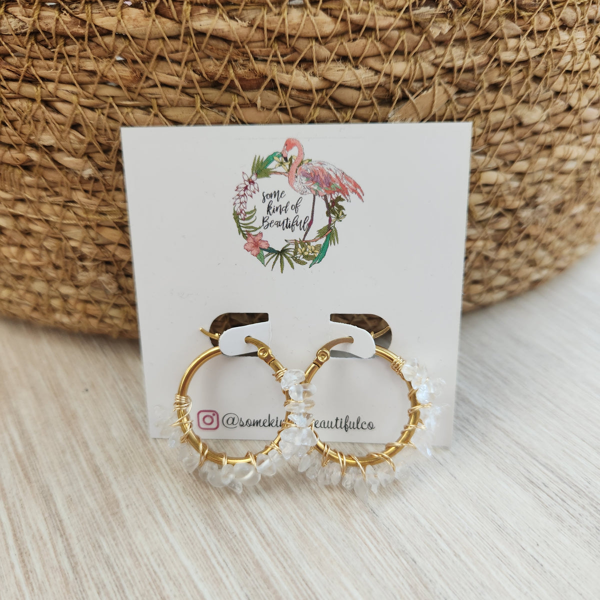 SKOB Rockpool Hoop Earrings - White