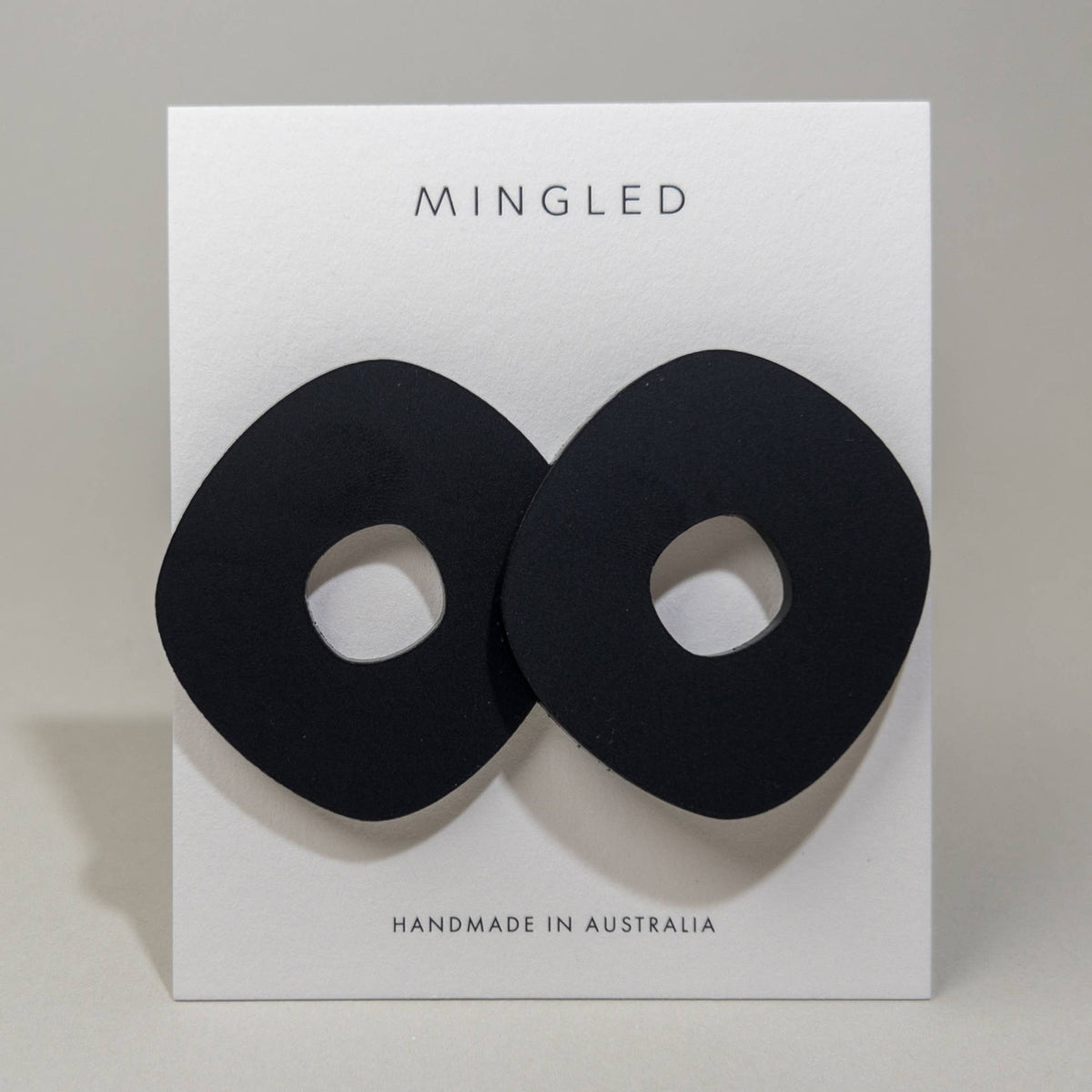 Mingled - Roca Big Statement Studs - Black